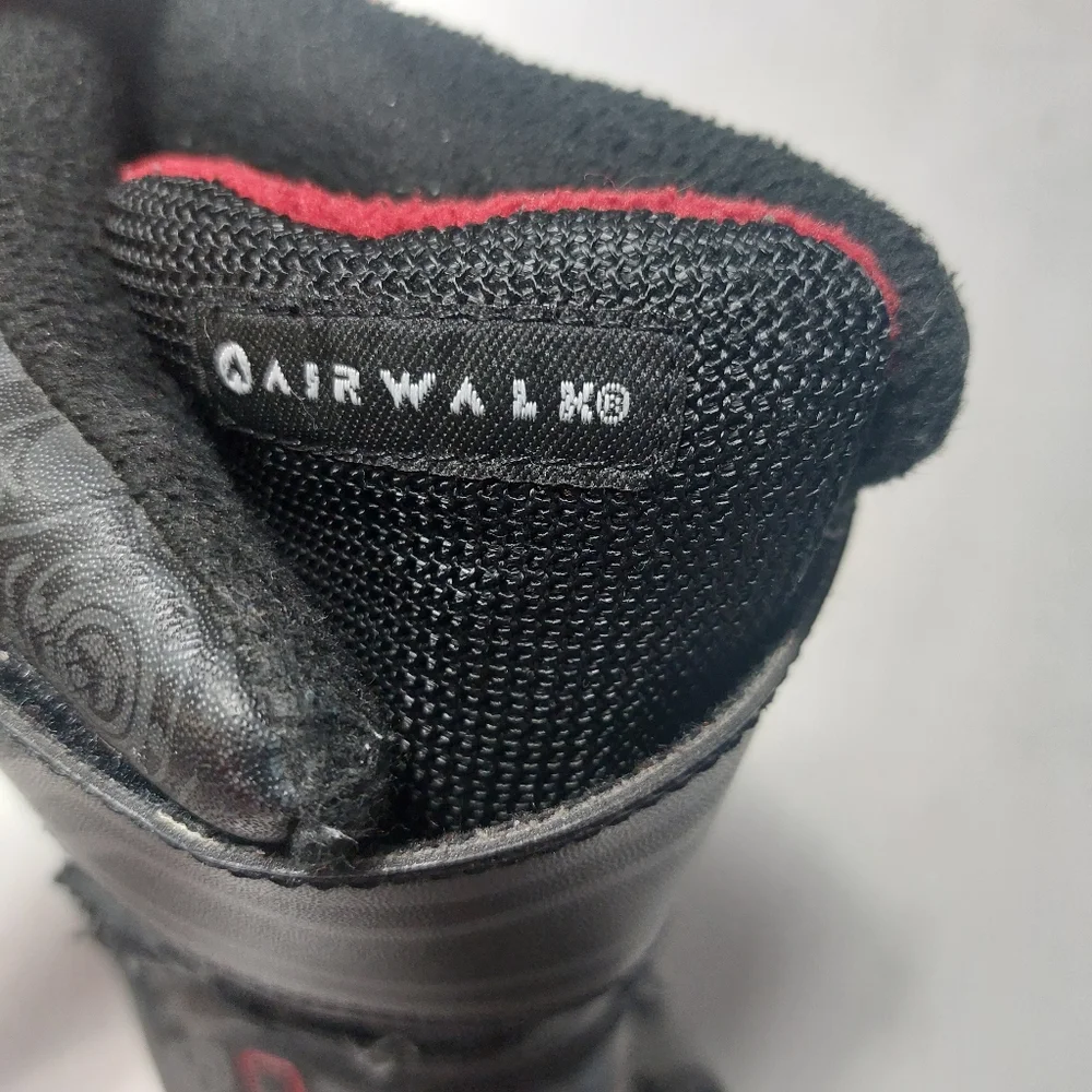 AIRWALK Black and Red Boots Size 6